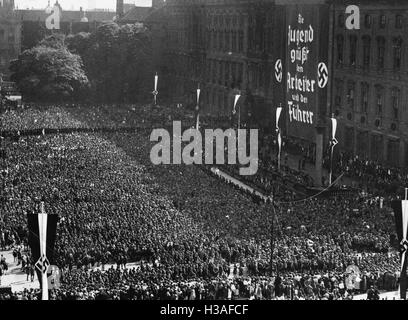 Maikundgebung in den Lustgarten in Berlin, 1934 Stockfoto