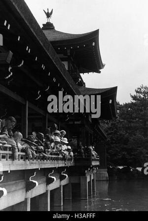 HJ-Gruppe in der Heian-Schrein in Kyoto, 1939 Stockfoto