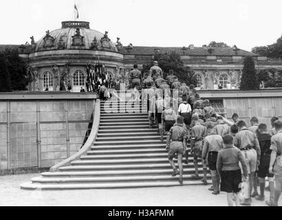 Deutsche Auswanderer in der Hitler-Jugend-Camp in Potsdam, 1935 Stockfoto