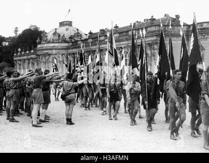 Deutsche Auswanderer in der Hitler-Jugend-Camp in Potsdam, 1935 Stockfoto