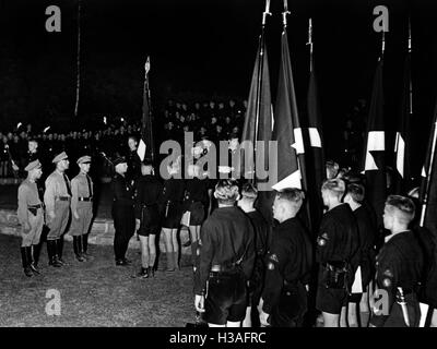 Flagge der Weihe im Volkspark Rehberge, Berlin 1938 Stockfoto