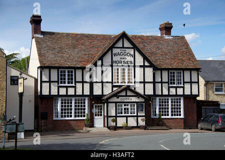 L ' Osteria am Waggon & Pferde bei Milton, Cambridgeshire, Großbritannien. Stockfoto