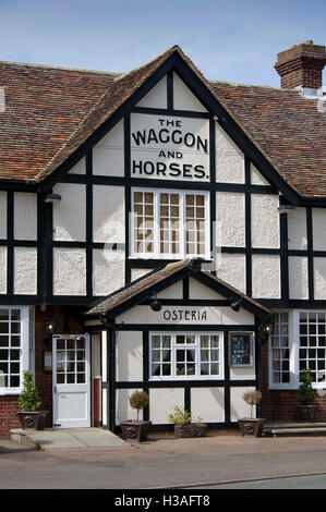 L ' Osteria am Waggon & Pferde bei Milton, Cambridgeshire, Großbritannien. Stockfoto