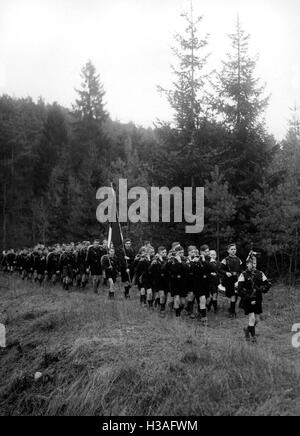 Deutsches Jungvolk auf dem Vormarsch, 1937 Stockfoto