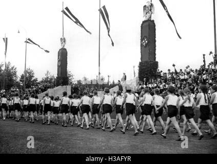 Sportfest des BDM in München, 1934 Stockfoto