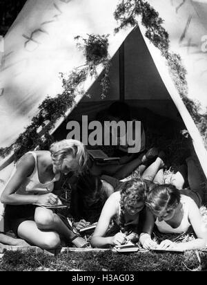 Sport-Camp des BDM bei Drossen, 1938 Stockfoto