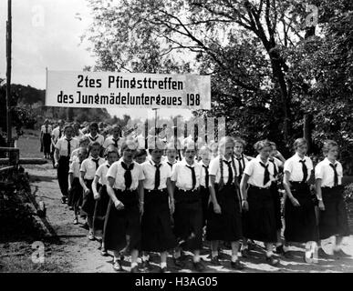 Pfingst-Lager der Jungmädel in Altglienicke, 1937 Stockfoto