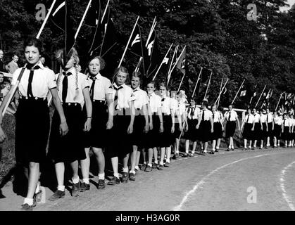 Sportfest des BDM in Berlin, 1938 Stockfoto