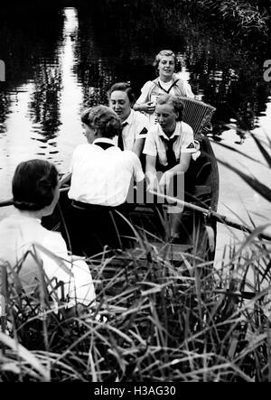 "Sommer Camp des BDM-Werkes"Glaube und Schönheit"in Neuruppin, 1939" Stockfoto