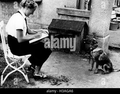 Sommercamp der BDM-Werk Glaube Und Schoenheit (BDM-Arbeit, glaube und Schönheit Gesellschaft) in Neuruppin, 1939 Stockfoto