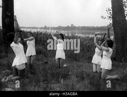 Sommercamp der BDM-Werk Glaube Und Schoenheit (BDM-Arbeit, glaube und Schönheit Gesellschaft) in Neuruppin, 1939 Stockfoto