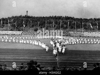 Sportfest in der Mommsen-Stadion, Berlin 1939 Stockfoto