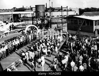 KdF Fabrik spielen in der Berliner Siemens-Werke, 1934 Stockfoto