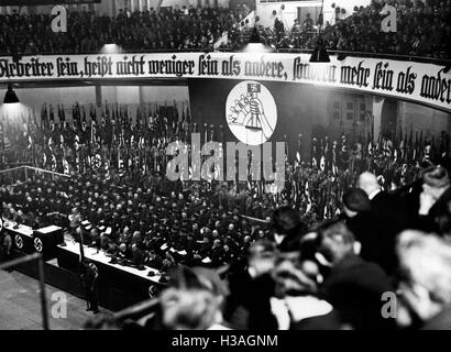 NSBO-Kundgebung im Berliner Sportpalast, 1934 Stockfoto