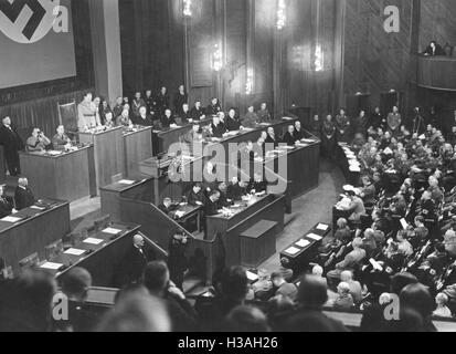 Hermann Goering bei der Eröffnung des Reichstags in der Krolloper in Berlin, 1933 Stockfoto