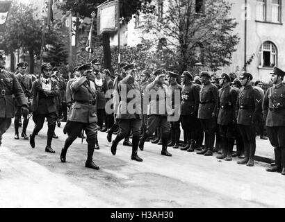 Franz Seldte, Theodor Duesterberg und Siegfried Wagner in Bad Harzburg, 1931 Stockfoto