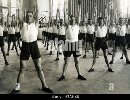 Sport-Übungen an der Marineakademie in Muerwik, 1935 Stockfoto
