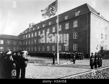 Eröffnung der neuen Naval Mine Warfare School in Kiel-Wik, 1936 Stockfoto