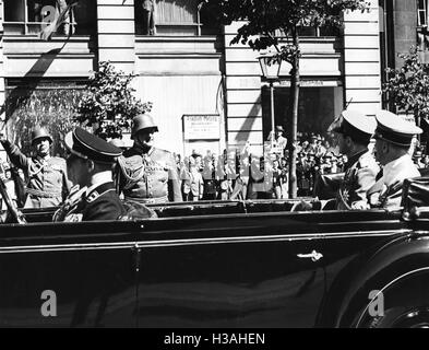 Parade anlässlich des Staatsbesuchs von Prinzregent Paul von Jugoslawien in Berlin, 1939 Stockfoto