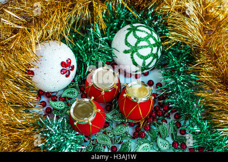 XMS und Neujahr Ornamenal Dekoration Stockfoto