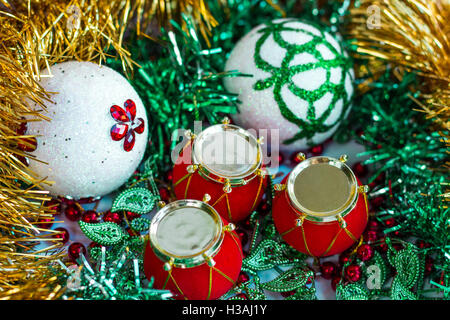 XMS und Neujahr Ornamenal Dekoration Stockfoto