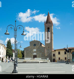 Agostino Kirche in Arezzo Toskana Italien - Front und Platz Stockfoto