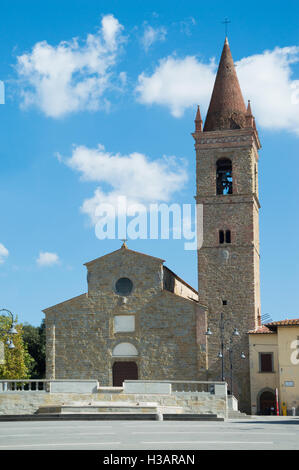 Agostino Kirche in Arezzo Toskana Italien - Front und Platz Stockfoto