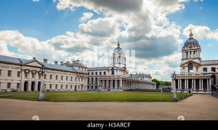 Das Old Royal Naval College in Greenwich, London, Großbritannien. Stockfoto