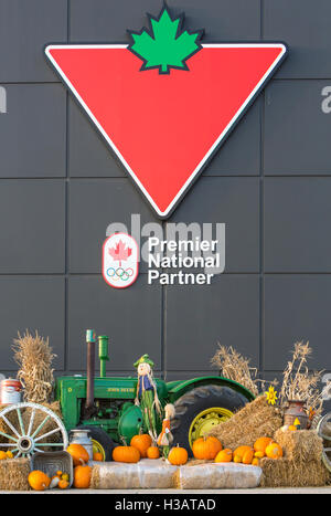 Canadian Tire Geschäft fallen Display in Winkler, Manitoba, Kanada. Stockfoto