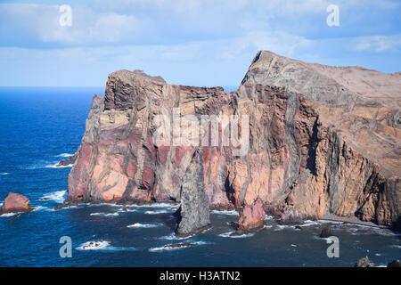 Nord Ost Klippen von Madeira, Ponta do Rosto Stockfoto