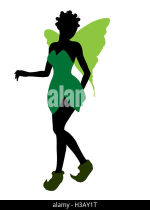 Tinker Bell Silhouette Abbildung Stockfoto