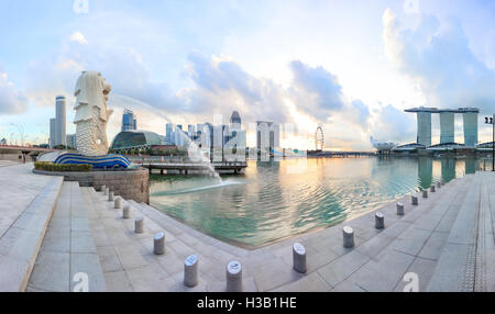 Morgen Blick auf Singapur Stockfoto