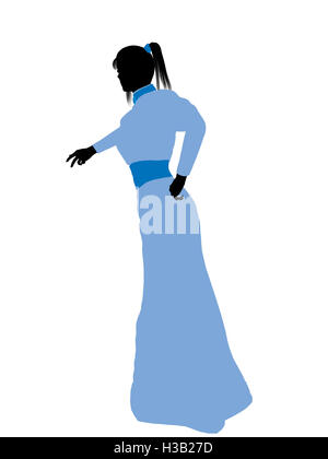 Wendy von Peter Pan Silhouette Abbildung Stockfoto