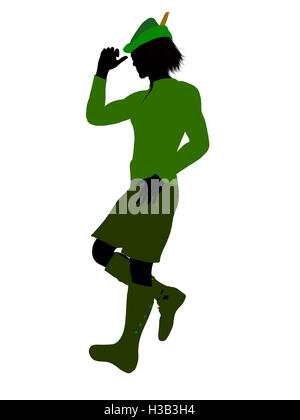 Peter Pan Silhouette Abbildung Stockfoto