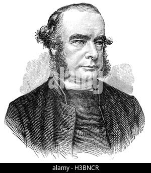 William Connor Magee (1821 – 1891) war ein irischer Geistlicher der anglikanischen Kirche. 1868 kam die Frage nach der Entstaatlichung der irischen Kirche im Vordergrund, und er warf sich in seiner Verteidigung mit seiner Energie und Lebendigkeit. Der Erfolg seiner reden verursacht Premierminister Benjamin Disraeli, ihm das Bistum von Peterborough, England anzubieten. Stockfoto