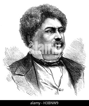 Alexandre Dumas (1802 – 1870) war ein französischer Schriftsteller von historischen Romanen wie der Graf von Monte Cristo und die drei Musketiere Abenteuer. Bei seinem Tod im Dezember 1870 wurde er in seinem Geburtsort von Villers-Cotterêts im Departement Aisne beigesetzt. Sein Tod wurde von Franco-Preussischer Krieg überschattet. Stockfoto