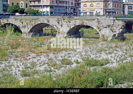 Genua, Italien, mittelalterlichen Brücke von Sant' Agata Stockfoto