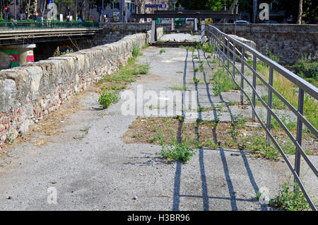 Genua, Italien, mittelalterlichen Brücke von Sant' Agata Stockfoto