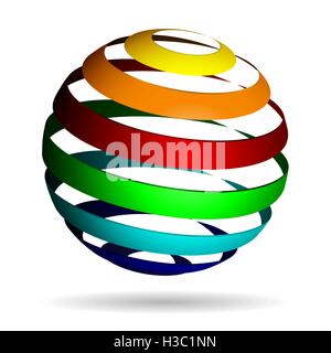 Bunt glänzende Kugeln isoliert. Stock Vektor