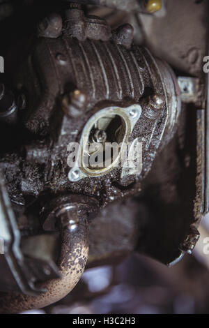 Nahaufnahme des Motorrad-Motor Stockfoto