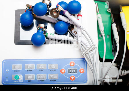 medizinische Geräte ECG Closeup Herzerkrankungen Prüfung Stockfoto