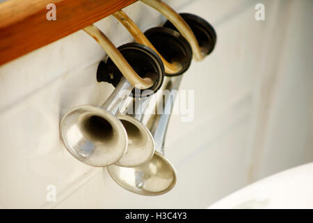 Schöne Retro-Oldtimer, Details zu den äußeren und inneren closeup Stockfoto