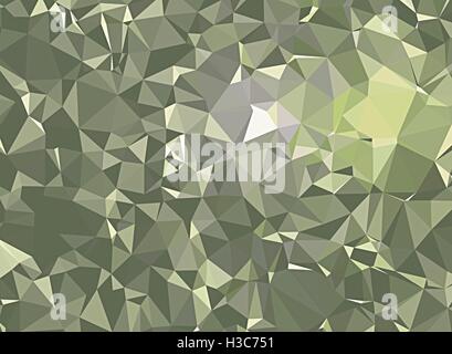 Abstrakt grau und grün polygonal und niedrigen Poly 3D-Hintergrund. Hintergrund mit grauen und grünen Dreiecke. Stockfoto
