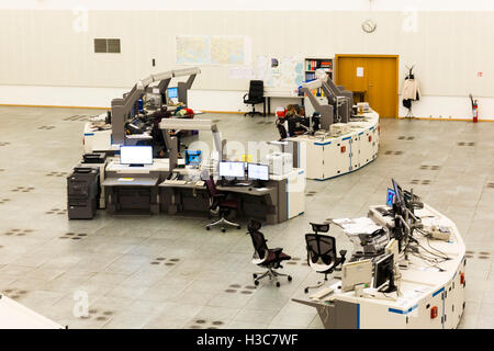 Sofia, Bulgarien - 12. September 2016: Fluglotse Flüge während eines Arbeitstages im Bullgaria Air Tra leitet Stockfoto