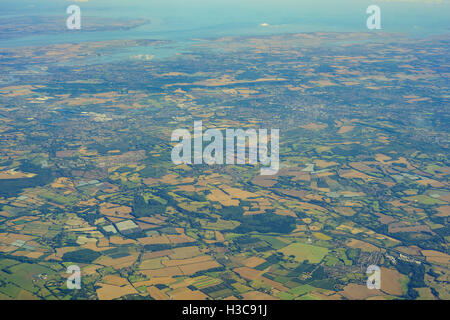 Luftaufnahme von Rochester, Maidstone, Rainham, Sittingbourne, Vereinigtes Königreich Stockfoto