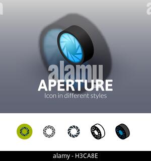 Blende-Symbol im anderen Stil Stock Vektor