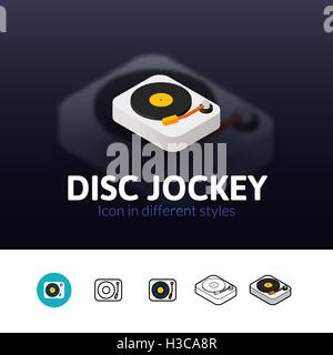 Disc-Jockey-Symbol im anderen Stil Stock Vektor