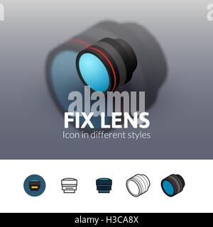 Lupensymbol in anderen Stil zu beheben Stock Vektor