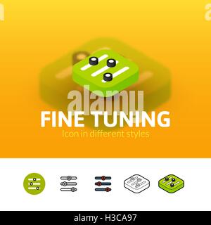 Fine tuning Symbol in verschiedenen Stil Stock Vektor