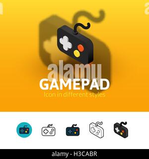 Gamepad-Symbol im anderen Stil Stock Vektor